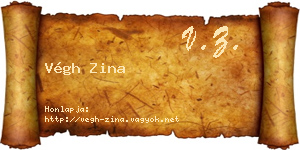 Végh Zina névjegykártya